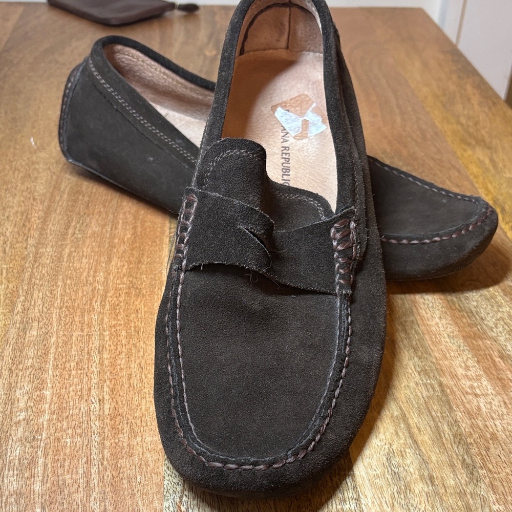 Banana Republic Brown Suede Loafer Driving Moc Size 9.5